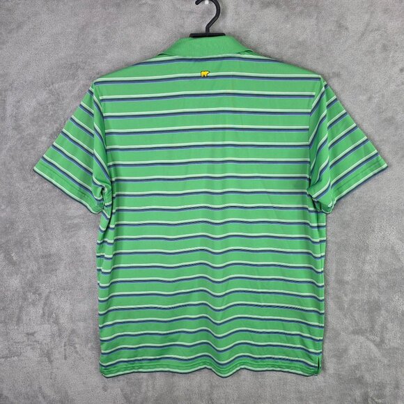 Mens Jack Nicklaus Green Blue Striped Golf Polo Shirt Polyester Short Sleeve XL - Picture 5 of 8
